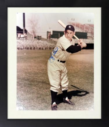 Yogi Berra signed New York Yankees MLB Licensed 8x10 Photo minor dings Custom Framing- COA (HOF/3X AL MVP)