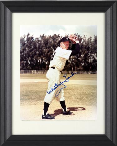 Whitey Ford signed New York Yankees 8x10 Photo minor dings Custom Framing- COA (HOF/6X WS Champ)