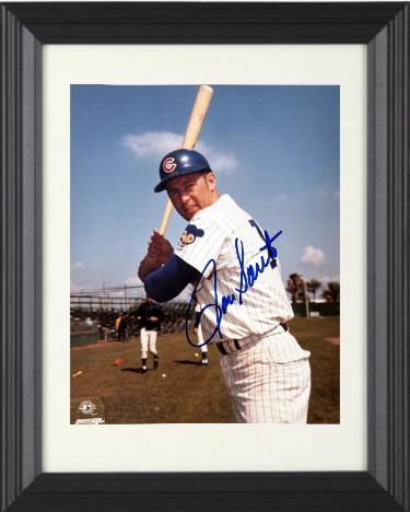 Ron Santo signed Chicago Cubs MLB Licensed 8x10 Photo minor dings Custom Framing- Tuff Stuff COA (HOF)
