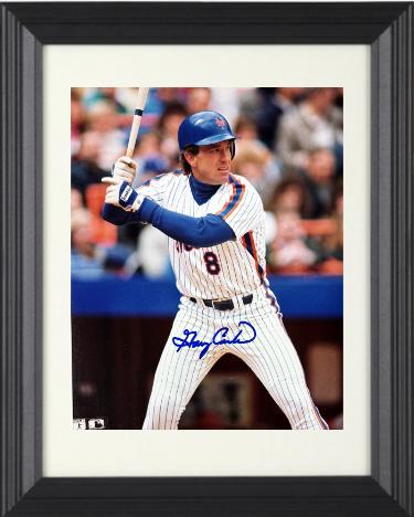 Gary Carter signed New York Mets MLB Licensed 8x10 Photo minor dings Custom Framing- Stacks of Plaques COA (HOF)