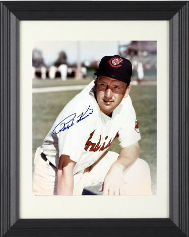 Ralph Kiner signed Cleveland 8x10 Photo minor dings Custom Framing- COA (HOF)