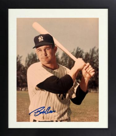 Bob Cerv signed New York Yankees 8x10 Photo Custom Framing- COA (WS Champ)