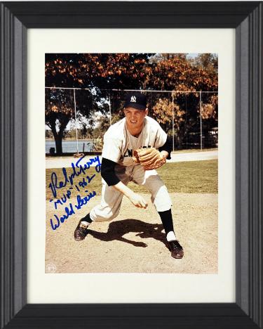 Ralph Terry signed New York Yankees MLB Licensed 8x10 Photo MVP 1962 World Series Custom Framing- Collector's Showcase COA/Show
