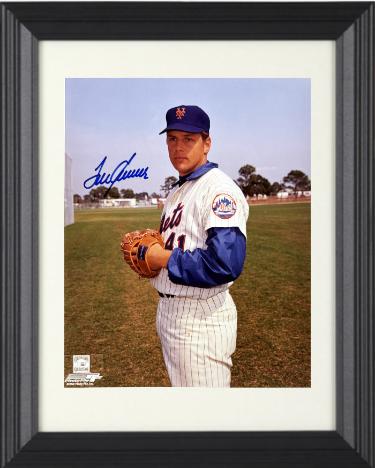 Tom Seaver signed New York Mets MLB Licensed 8x10 Photo minor dings Custom Framing- COA/Show Ticket (HOF)