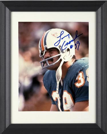 Larry Csonka signed Miami Dolphins 8x10 Photo #39 minor dings Custom Framing- NFL Alumni LOA