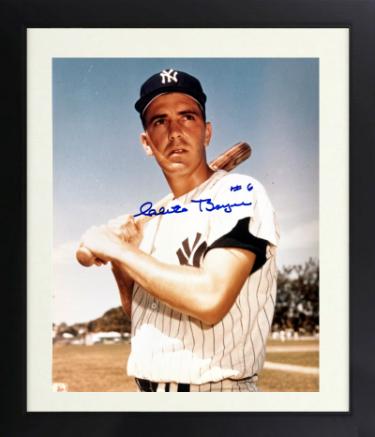 Clete Boyer signed New York Yankees MLB Licensed 8x10 Photo #6 minor dings Custom Framing- COA