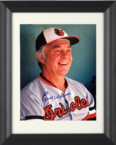 Earl Weaver signed Baltimore Orioles MLB Licensed 8x10 Photo minor dings Custom Framing- Tuff Stuff LOA/Show Ticket (HOF/Coach)