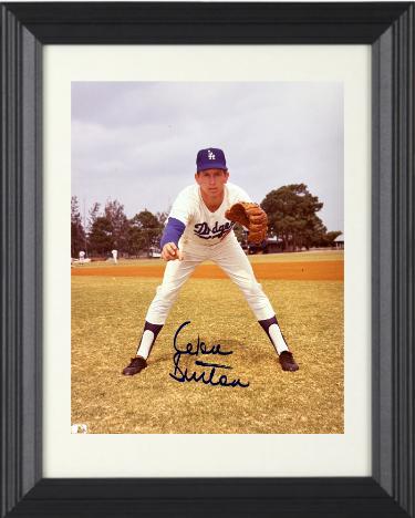 Don Sutton signed Los Angeles Dodgers MLB Licensed 8x10 Photo minor dings Custom Framing- Tuff Stuff COA (HOF)
