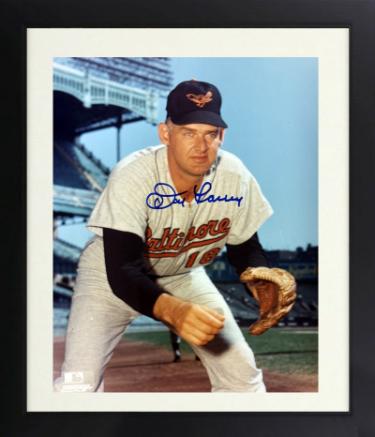 Don Larsen signed Baltimore Orioles MLB Licensed 8x10 Photo Custom Framing minor dings- COA/Show Ticket