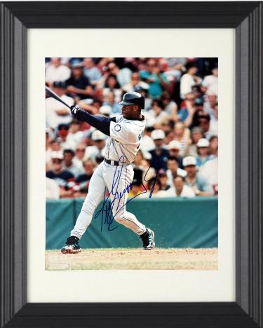 Ken Griffey, Jr. signed Seattle Mariners MLB Licensed 8x10 Photo imperfect Custom Framing- COA (HOF)