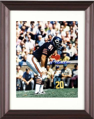 Dick Butkus signed Chicago Bears 8x10 Photo minor dings Custom Framing- NFL Alumni LOA (HOF)