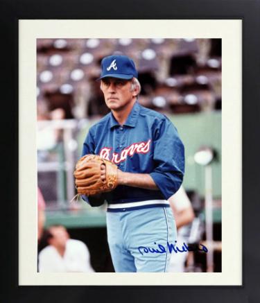 Phil Niekro signed Atlanta Braves 8x10 Photo minor dings Custom Framing- Tuff Stuff COA (HOF)