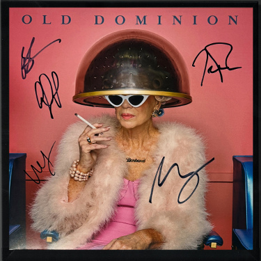 Old Dominion Band Signed 2025 Barbara Album Blush Pink Vinyl Record LP Custom Framing COA Matthew Ramsey/Rosen/Sellers/Sprung