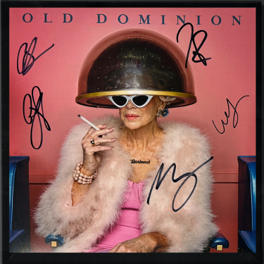 Old Dominion Band Signed 2025 Barbara Album Blush Pink Vinyl Record LP Custom Framing COA Matthew Ramsey/Rosen/Sellers/Sprung