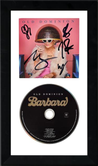 Old Dominion Band Signed 2025 Barbara Album Cover Booklet w/ CD Custom Framing COA Matthew Ramsey/Rosen/Sellers/Sprung/Tursi