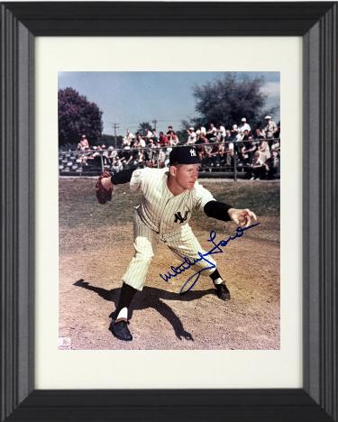 Whitey Ford signed New York Yankees MLB Licensed 8x10 Photo minor dings Custom Framing- COA (HOF/6X WS Champ)