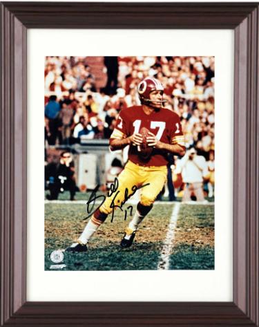 Billy Kilmer signed Washington NFL 8x10 Photo minor dings Custom Framing- COA/Show Ticket