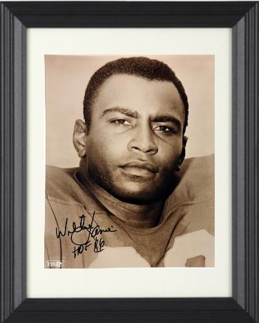 Willie Lanier signed Kansas City Chiefs NFL Licensed 8x10 Photo HOF 86 minor dings Custom Framing- COA