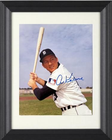 Al Kaline signed Detroit Tigers MLB Licensed 8x10 Photo Custom Framing- NFL Alumni LOA (HOF)