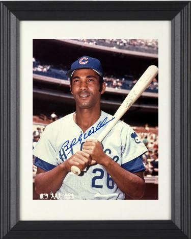 Billy Williams signed Chicago Cubs MLB Licensed 8x10 Photo minor dings Custom Framing- COA (HOF)