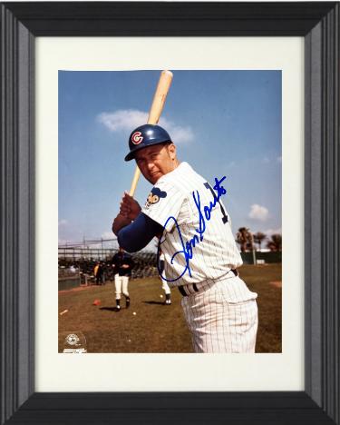 Ron Santo signed Chicago Cubs MLB Licensed 8x10 Photo minor dings Custom Framing- Tuff Stuff COA (HOF/9X All Star)