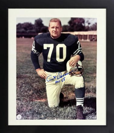 Art Donovan signed Baltimore Colts NFL Licensed 8x10 Photo HOF 68 minor dings Custom Framing- COA