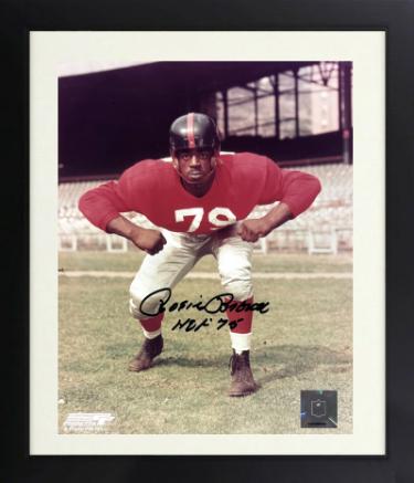 Roosevelt Rosie Brown signed New York Giants NFL Licensed 8x10 Photo HOF 75 minor dings Custom Framing- COA