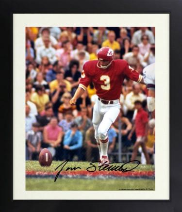 Jan Stenerud signed Kansas City Chiefs NFL 8x10 Photo minor dings Custom Framing- COA (HOF)