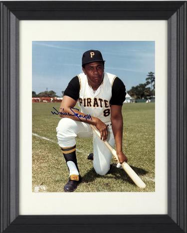 Willie Stargell signed Pittsburgh Pirates MLB 8x10 Photo minor dings Custom Framing- COA (HOF)