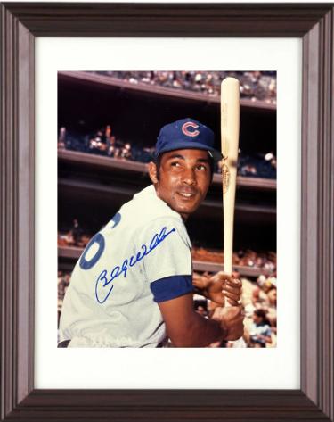 Billy Williams signed Chicago Cubs MLB Licensed 8x10 Photo minor dings Custom Framing- COA (HOF)