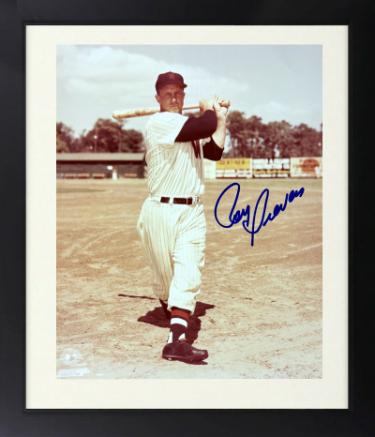 Roy Sievers signed Washington Senators MLB 8x10 Photo Custom Framing minor dings- COA (49 ROY)