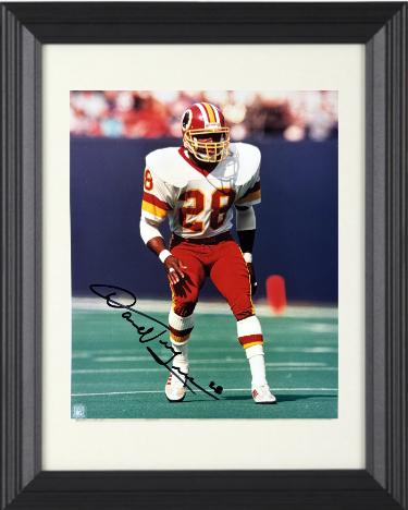 Darrell Green signed Washington NFL Licensed 8x10 Photo minor dings #28 Custom Framing- Collector's Showcase COA/Show Ticket/Pho