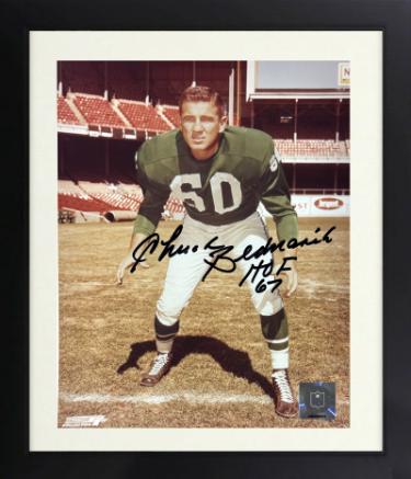 Chuck Bednarik signed Philadelphia Eagles NFL Licensed 8x10 Photo HOF 67 Custom Framing imperfect- COA