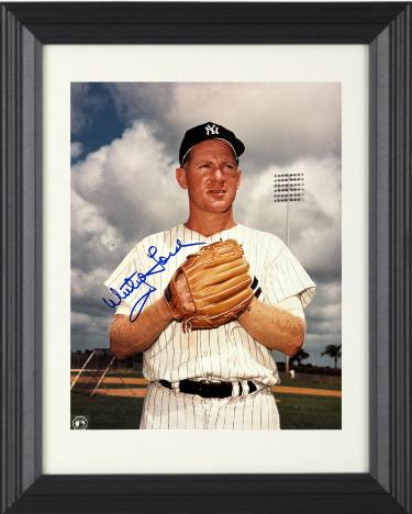 Whitey Ford signed New York Yankees MLB Licensed 8x10 Photo minor dings Custom Framing- COA (HOF/6X WS Champ)