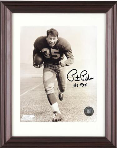 Pete Pihos signed Philadelphia Eagles NFL 8x10 Photo w/ HOF 70 minor dings Custom Framing- COA