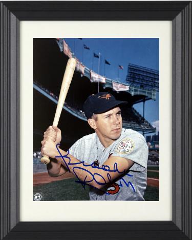 Brooks Robinson signed Baltimore Orioles MLB Licensed 8x10 Photo Minor Dings Custom Framing- COA (HOF)