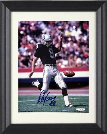Ray Guy signed Oakland Raiders 8x10 Photo #8 Custom Framing- Sports World Collectibles #A48499/COA