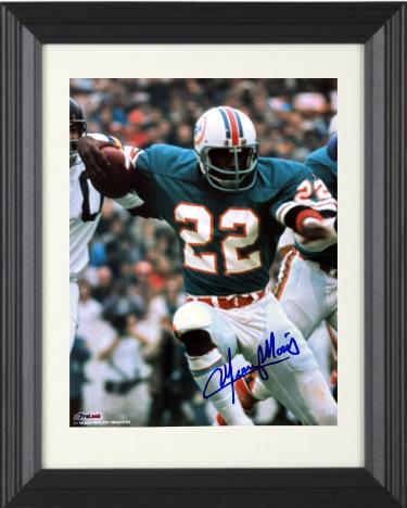 Mercury Morris signed Miami Dolphins NFL Licensed 8x10 Photo Custom Framing- COA (17-0)