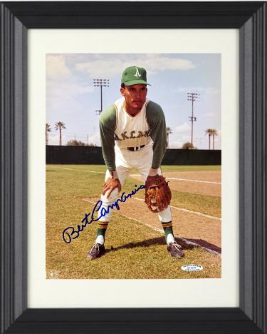 Bert Campaneris signed Kansas City A's MLB 8x10 Photo Custom Framing- Sports World Collectibles COA