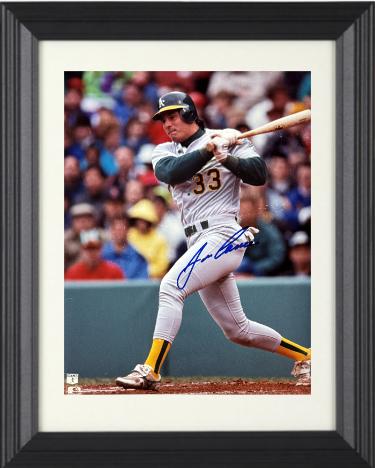 Jose Canseco signed Oakland A's MLB Licensed 8X10 Photo Custom Framing- COA (AL ROY/MVP)