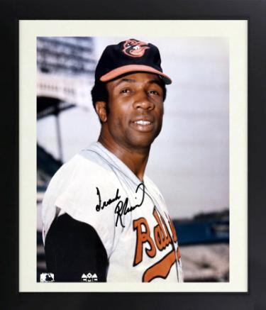Frank Robinson signed Baltimore Orioles MLB Licensed 8x10 Photo Custom Framing- Tuff Stuff COA (HOF/TC)