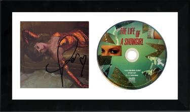 Taylor Swift 2025 The Life of a Showgirl CD Signed 4.75x4.75 Photo Art Card #2 w/ Heart 6.5x12 Custom Framing- Beckett Review