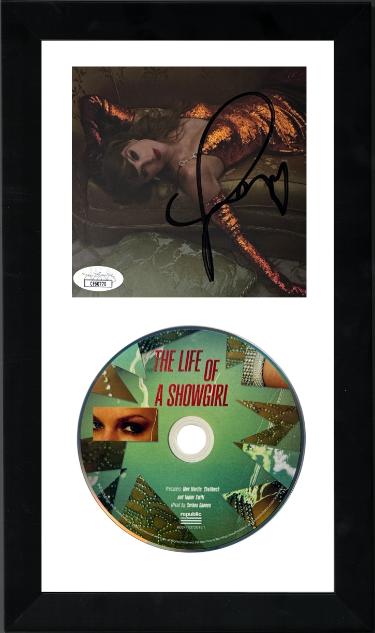 Taylor Swift 2025 The Life of a Showgirl CD Signed 4.75x4.75 Photo Art Card #2 w/ Heart Custom Framing- JSA #CF60770