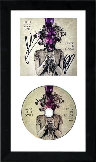 Goo Goo Dolls signed 2022 Chaos in Bloom Album Cover Booklet/CD- 2 sigs Custom Framing- COA (John Rzeznik & Robby Takac)