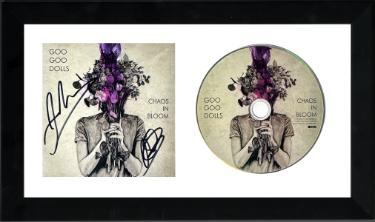 Goo Goo Dolls signed 2022 Chaos in Bloom Album Cover Booklet/CD- 2 sigs Custom Framing- COA (John Rzeznik & Robby Takac)