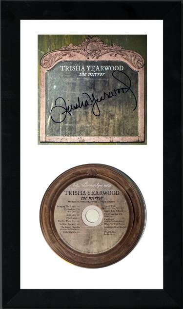 Trisha Yearwood signed 2025 The Mirror 4.75x4.75 Art Card Insert/Album Cover/CD Custom Framing- COA