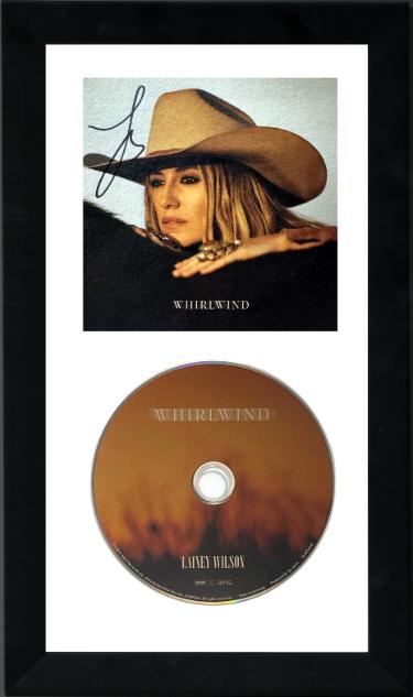 Lainey Wilson signed 2024 Whirlwind 4.75�x4.75 � Art Card, CD/Booklet/Cover Custom Framing 6.5x12� -COA  NEW (Country Music/CM)