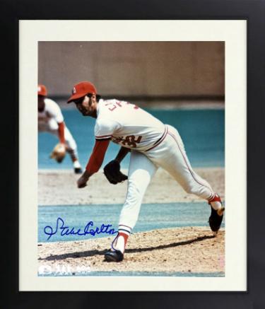 Steve Carlton signed St. Louis Cardinals MLB Licensed 8x10 Photo Custom Framing- COA (HOF/4X CY/Lefty)
