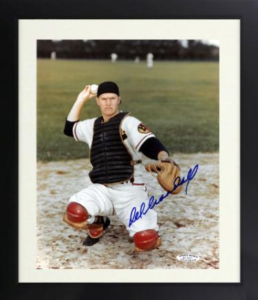 Del Crandall signed Milwaukee Braves MLB 8x10 Photo Ding Custom Framing- Sports World Collectibles/COA (11X All Star)