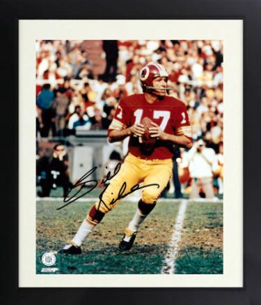 Billy Kilmer signed Washington NFL Licensed 8x10 Photo minor dings Custom Framing- COA/Show Ticket